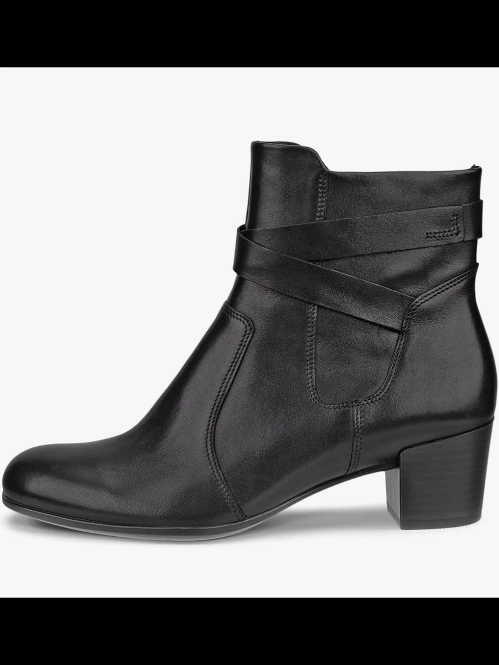 ECCO Women's Black Leather Ankle Boot - Shape 35